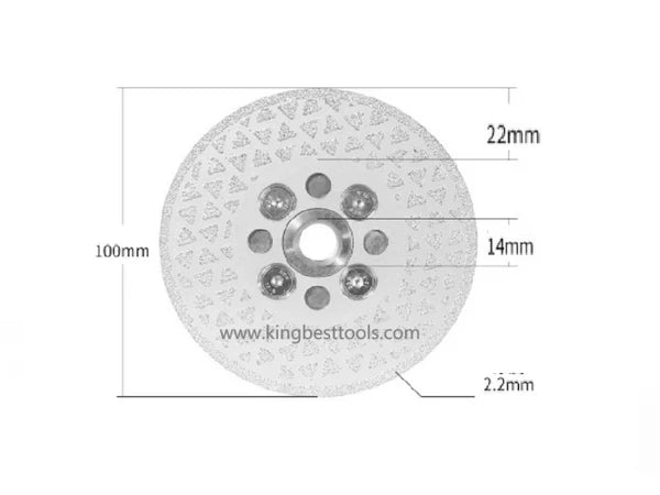 M14 Brazed Dual Sides Silver Star Saw Blade with Flange