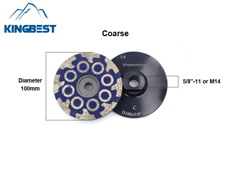 100mm Coarse and Fine Diamond Cup Grinding Wheel for Marble/Granite/Artificial Stone