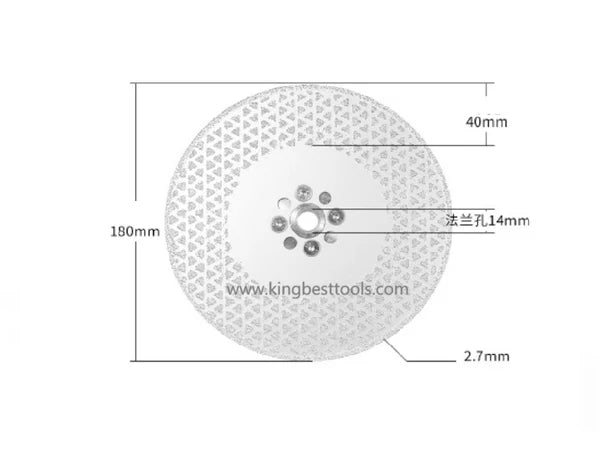 M14 Brazed Dual Sides Silver Star Saw Blade with Flange