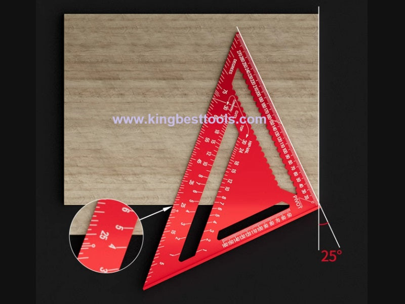 7inch/12inch Multifunctional Aluminum Triangle Ruler 90 Degree Right Angle Ruler 45 Degree Angle Ruler High Precision Free Shipping A01