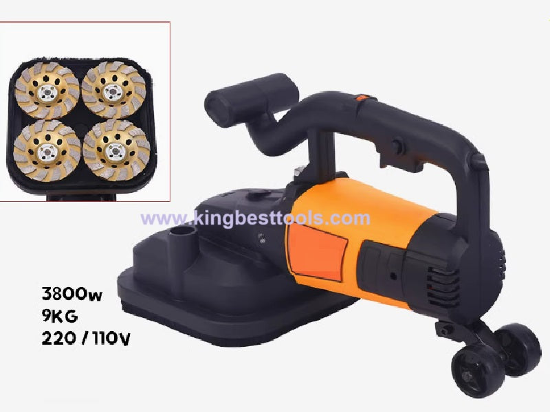 Four-head Dust-free Concrete Grinder Floor Renovation Machine Free Shipping