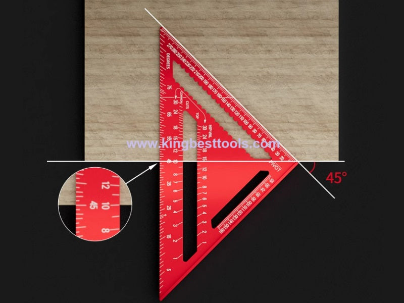 7inch/12inch Multifunctional Aluminum Triangle Ruler 90 Degree Right Angle Ruler 45 Degree Angle Ruler High Precision Free Shipping A01
