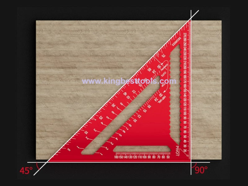 7inch/12inch Multifunctional Aluminum Triangle Ruler 90 Degree Right Angle Ruler 45 Degree Angle Ruler High Precision Free Shipping A01