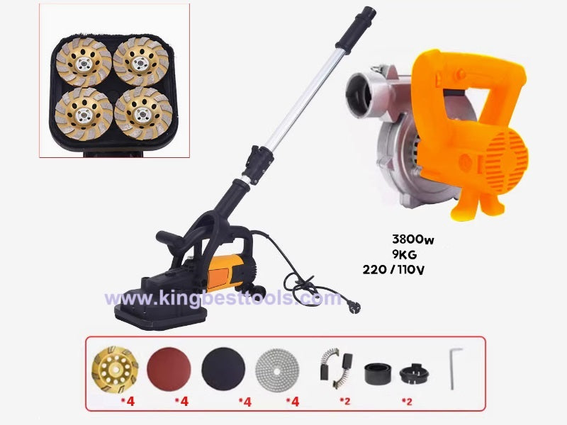 Four-head Dust-free Concrete Grinder Floor Renovation Machine Free Shipping