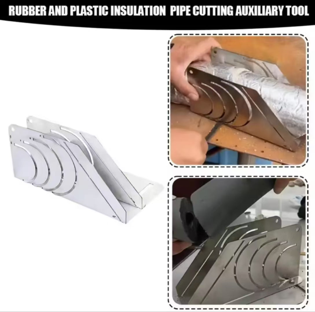 Pipe Rubber Foam Insulation Cutter Stainless Steel Auxiliary Tool-Free Shipping
