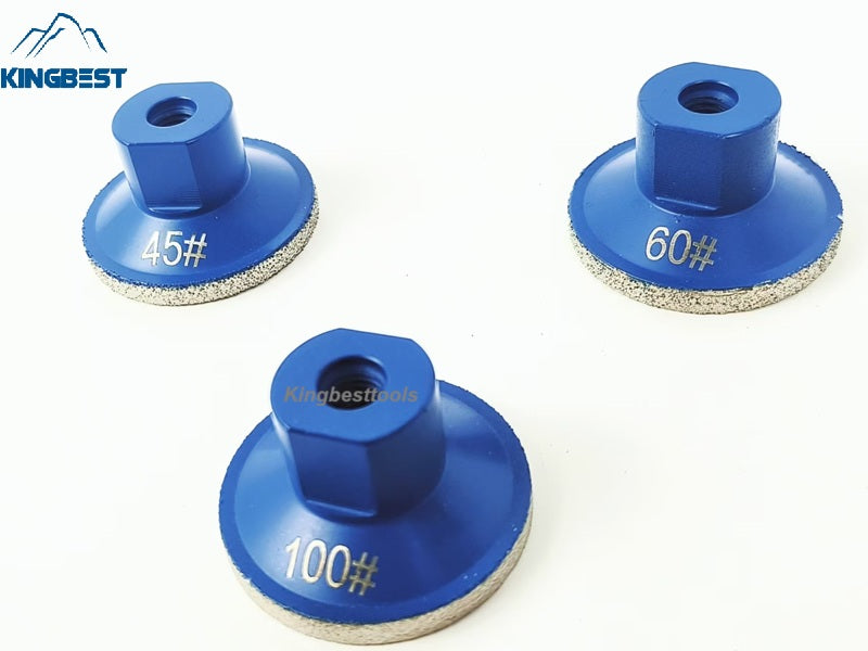Thickened Diamond Angle Grinder Diamond Brazed Polishing Bits Flat Grinding Head Brazed Trimming Thread 2inch M10