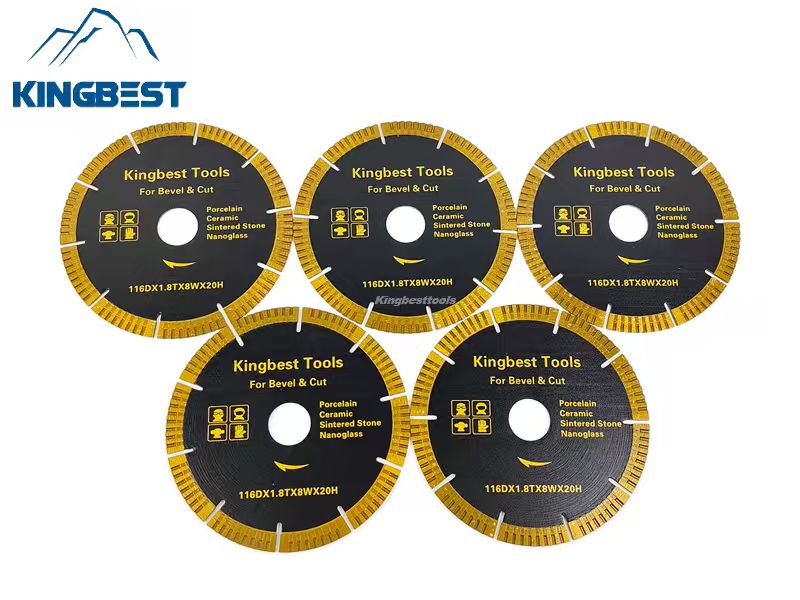 116mm Porcelain Ceramic Cutting and Bevel Blade/Discs for Angle Grinder/Mica Machine