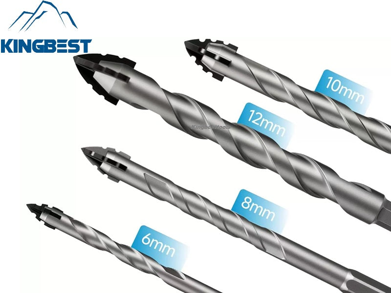 4 pcs Super Hard Drill Bits set for Glass Tile Granite Metal