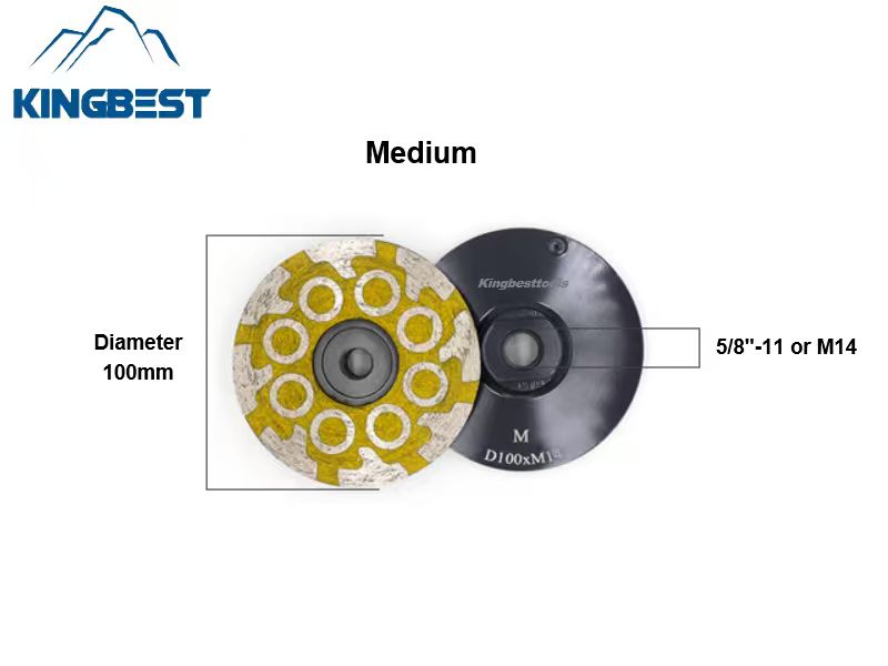 100mm Coarse and Fine Diamond Cup Grinding Wheel for Marble/Granite/Artificial Stone