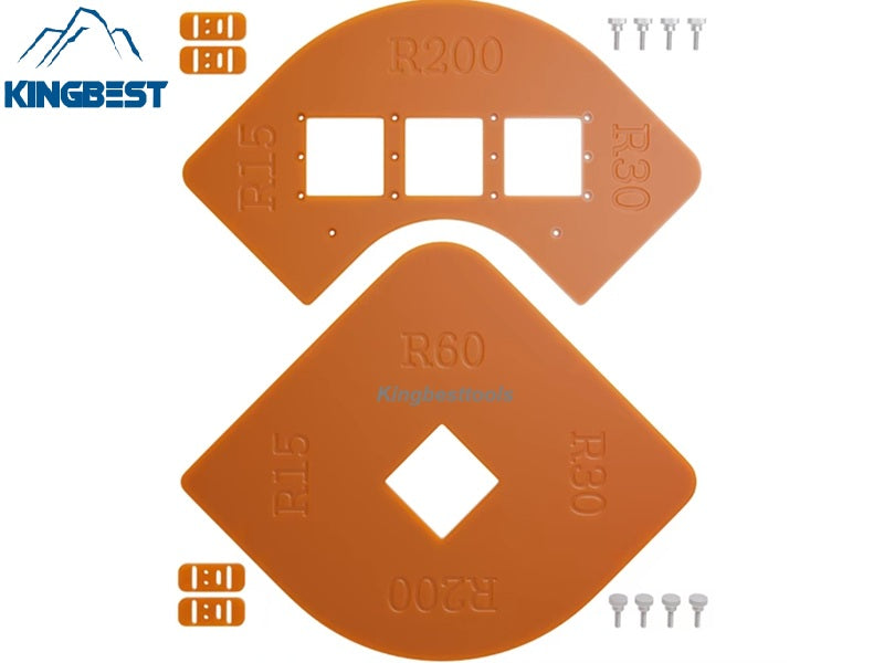 Woodworking Router Corner Radius Templates Jig R5~R40 for Trimming Machine
