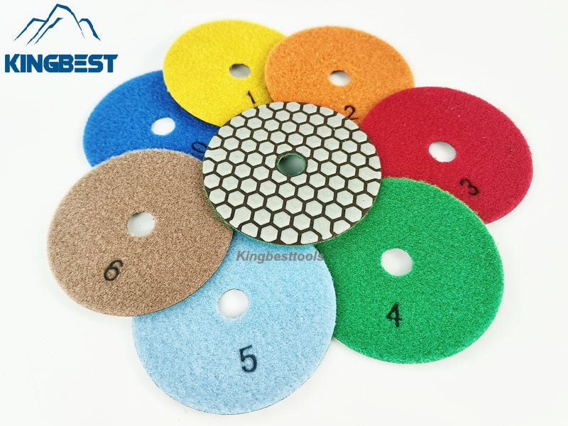 Dry Polishing Pads 100mm (3 sets a pack) - Free Shipping