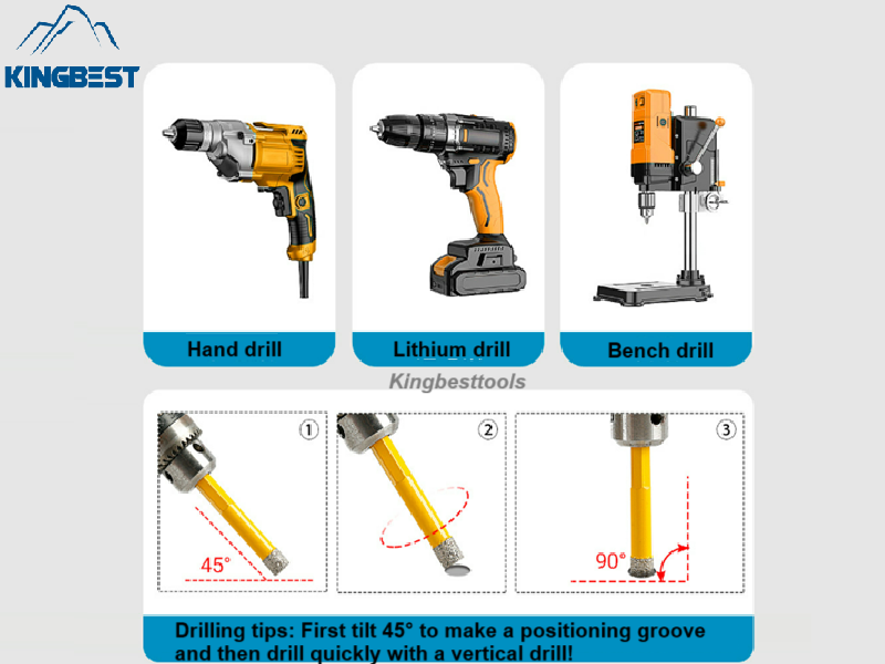 Dry Tile Drilling Set Brazing Hole Opener For Quartz Marble Glass (5 pcs/pack)