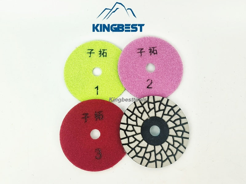 4 Steps Dry Polishing Pads 4inch 100mm