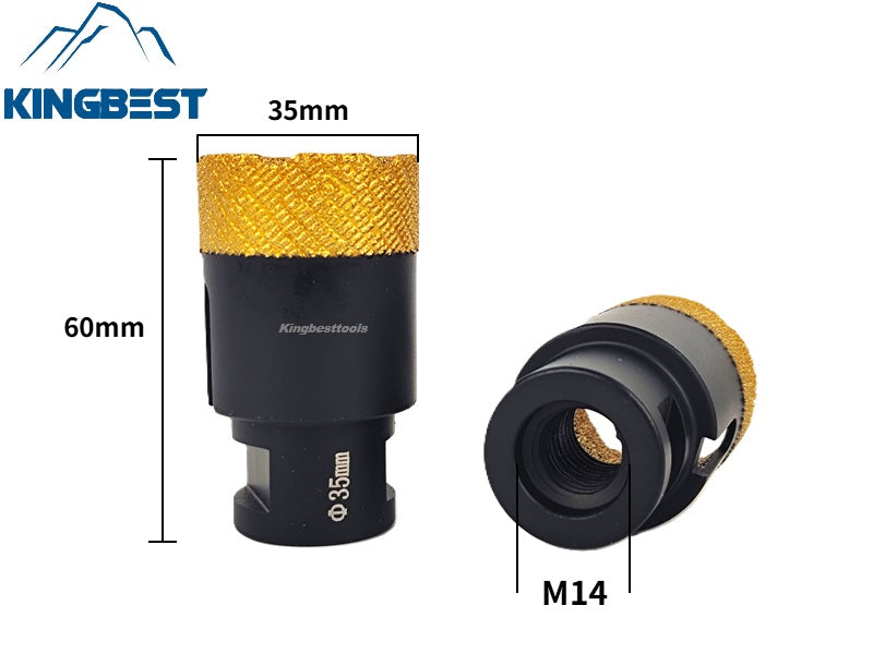 M14 Golden Widened Diamond Sand Drill Bit Brazed Drilling Tools