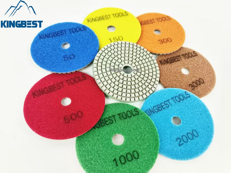 TOP! 7 steps Wet Polishing Pads/Sandpapers 100mm