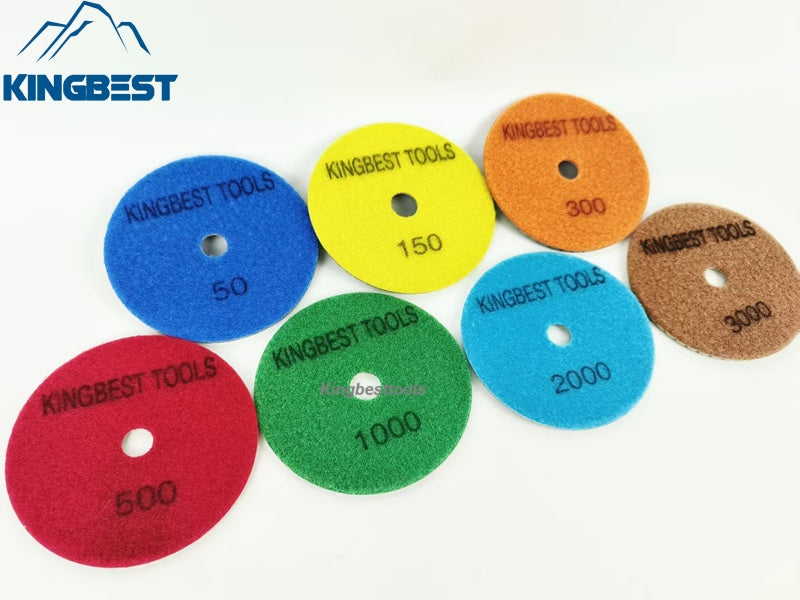 TOP! 7 steps Wet Polishing Pads/Sandpapers 100mm