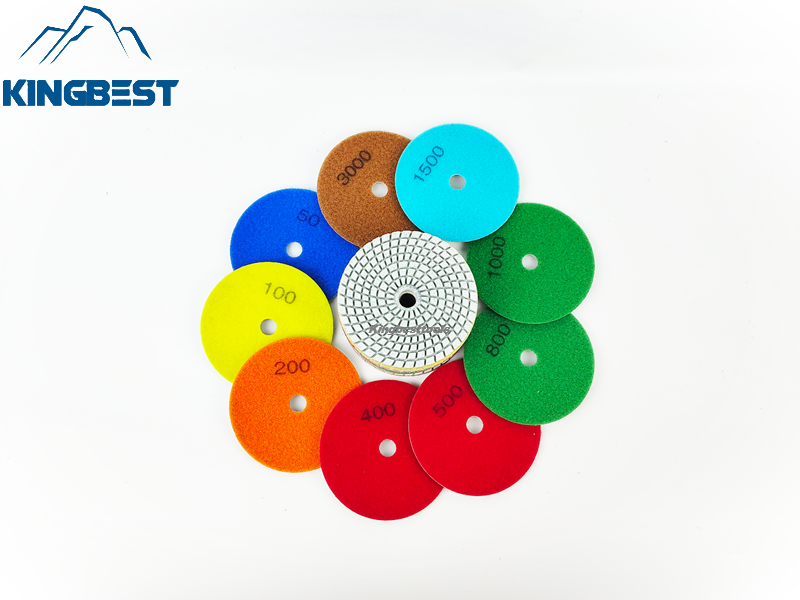 9 steps High Quality Wet Polishing Pads/Sandpapers 100mm