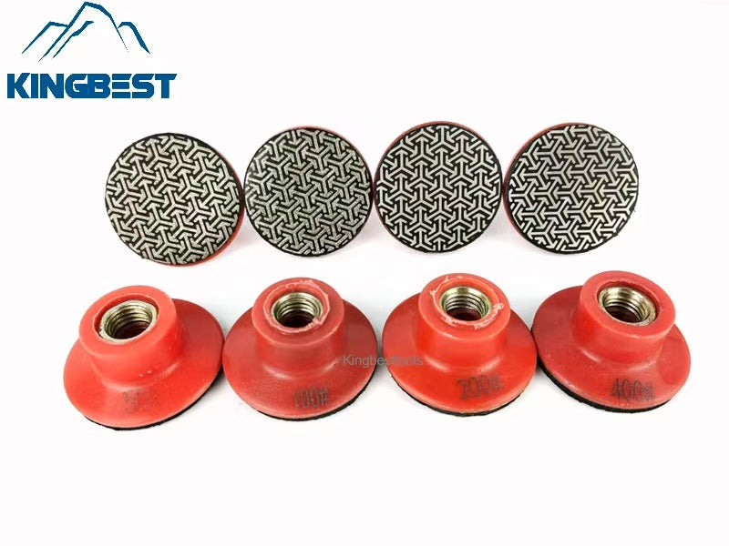 4 Steps Mini Electroplated Polishing Pads Sandpaper 2 inch