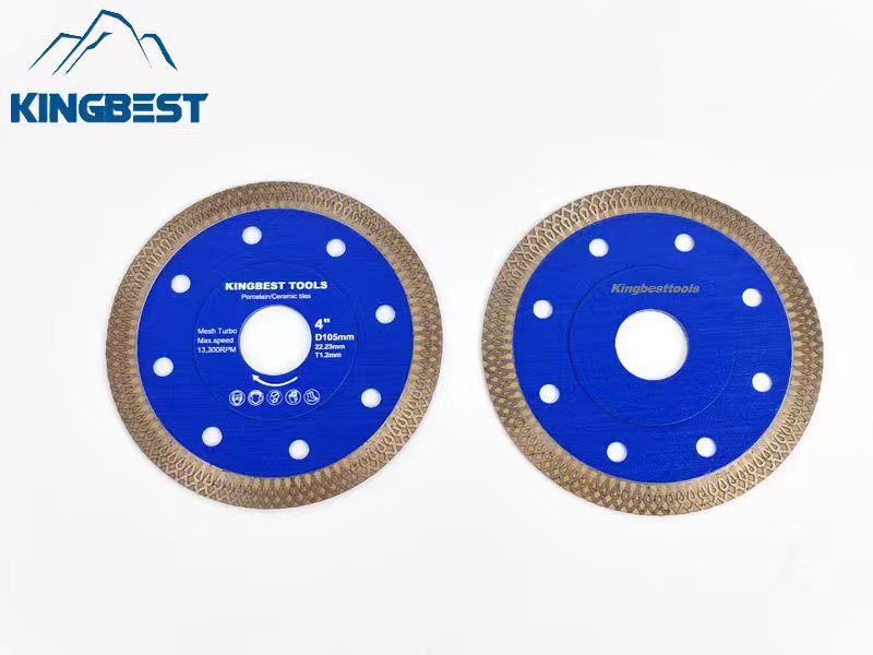 Blue Porcelain Sharp Diamond Saw Blades With Central Hole 22.23mm