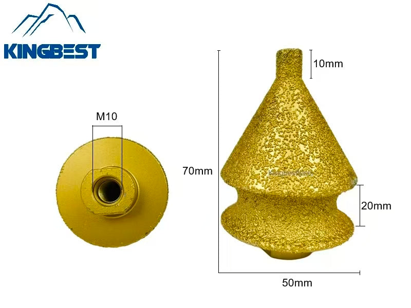 M10 Brazed Conical Umbrella Drill Bit for Chamfer and Drill