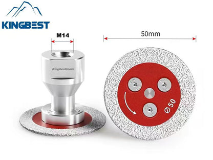 Mini Brazed Disk Diamond Carving Grinding Saw Blade with Flange 50mm