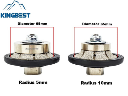 D65mm Round Profiling Wheels Diamond Router Bits for Edge Repairing