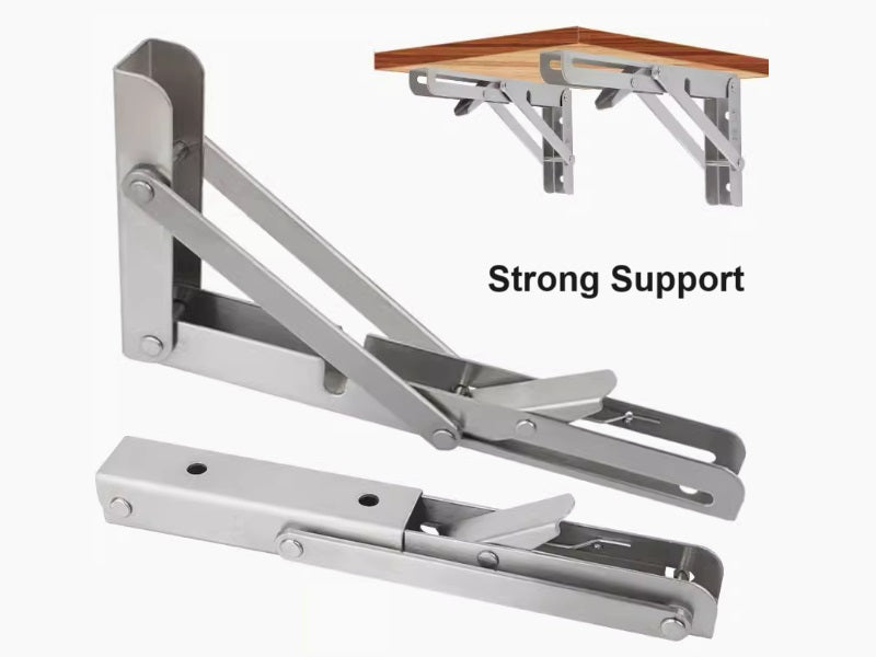 Stainless Steel Support Foldable Bracket for Tables Shelves Cupboard Wardrobe