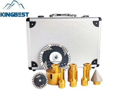 9 pcs M14 Universal Diamond Set Cutting Grinding and Drilling Kit Free Shipping