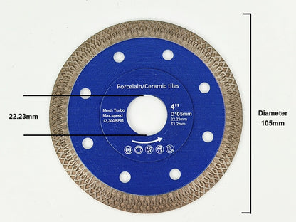 Blue Sharp Diamond Saw Blades With Central Hole 22.23mm
