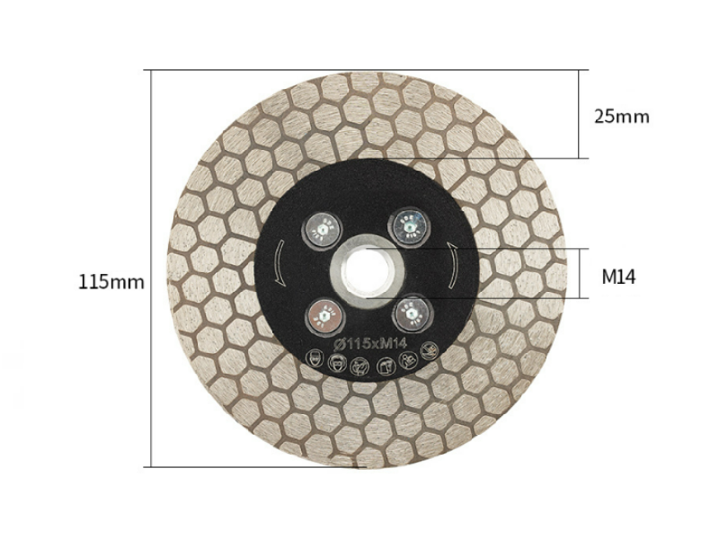 M14/22.23mm Football Corrugated Cutting Disc For Porcelain