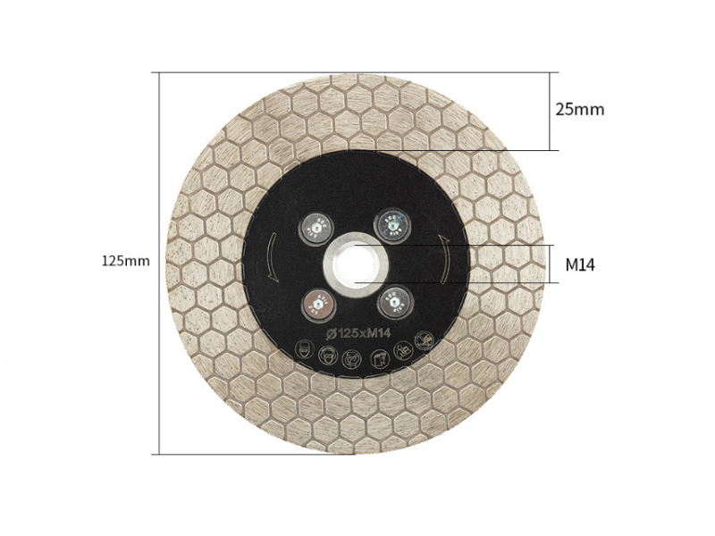 M14/22.23mm Football Corrugated Cutting Disc For Porcelain