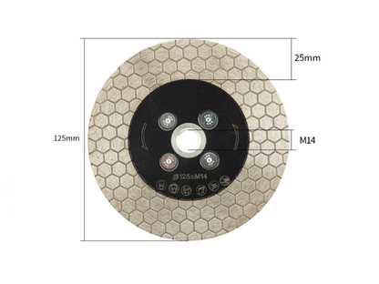 M14/22.23mm Football Corrugated Cutting Disc For Porcelain