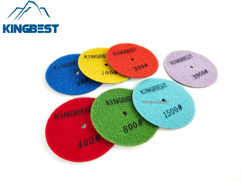 Top 7 Steps Dry Polishing Pads/Sandpapers 100mm