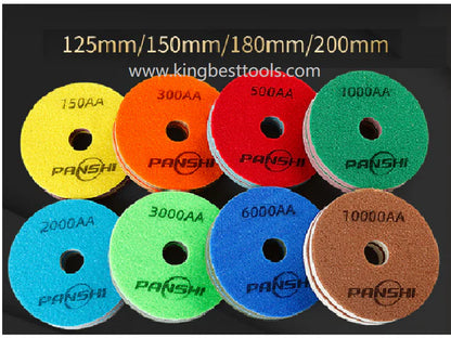 Sponge Fiber Wet Polishing Pads For 80mm/100mm/125mm/150mm/180mm/200mm