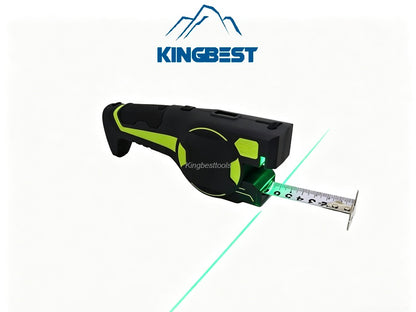 5M Rechargeable Dual-Line High Brightness Green Measure Laser Level Auto-Locking Tape Free Shipping