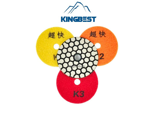 Super Fast 4 Steps Thicknessed Dry Polishing Pads 80mm