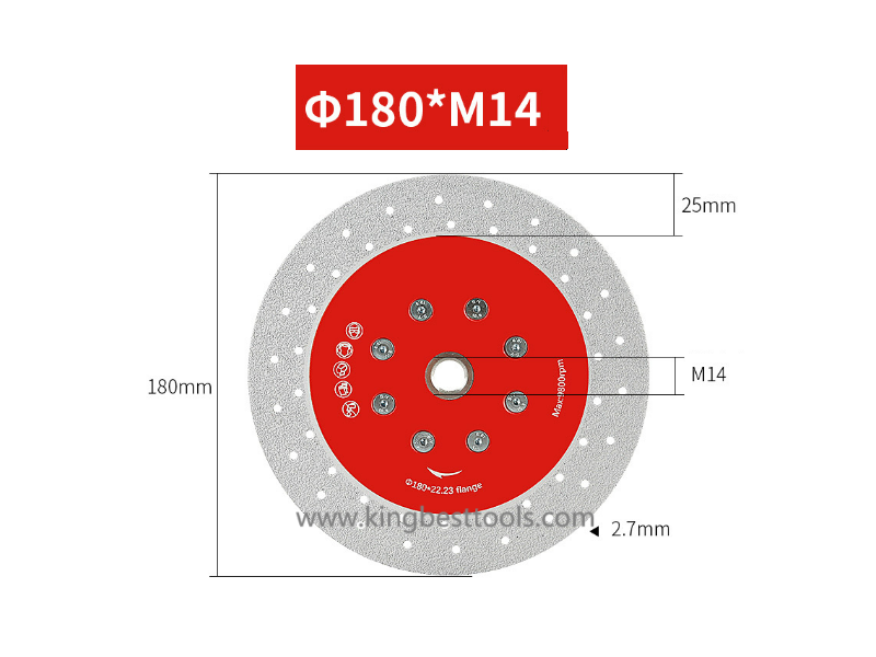 M14 & 5/8-11 Cutting & Grinding Discs With Flange for Porcelain