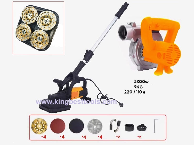 Four-head Dust-free Concrete Grinder Floor Renovation Machine Free Shipping
