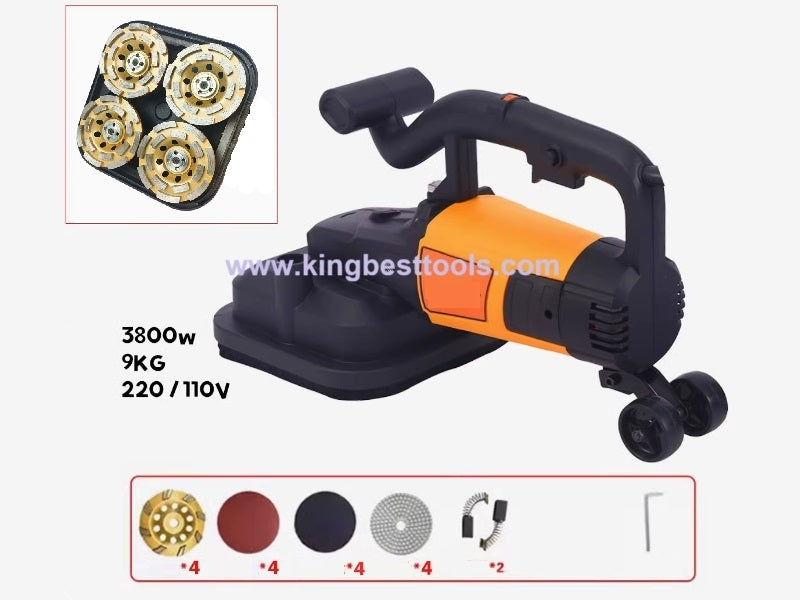 Four-head Dust-free Concrete Grinder Floor Renovation Machine Free Shipping