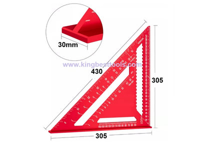 12inch Multifunctional Aluminum Triangle Ruler 90 Degree Right Angle Ruler 45 Degree Angle Ruler High Precision Free Shipping to US Mainland Only A01