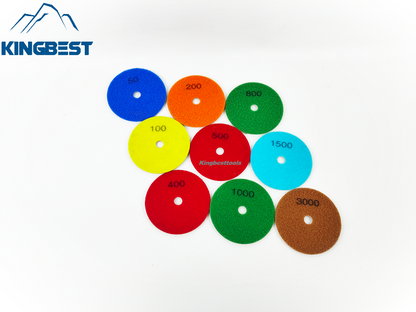 9 steps High Quality Wet Polishing Pads/Sandpapers 100mm