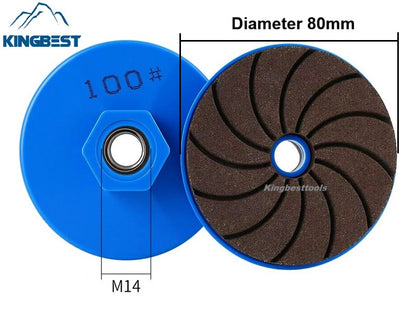 80mm Blue Grinding Pad Resin Edge Polishing Wheel M14