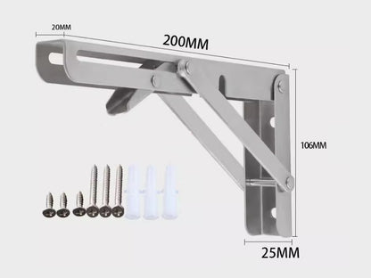 Stainless Steel Support Foldable Bracket for Tables Shelves Cupboard Wardrobe