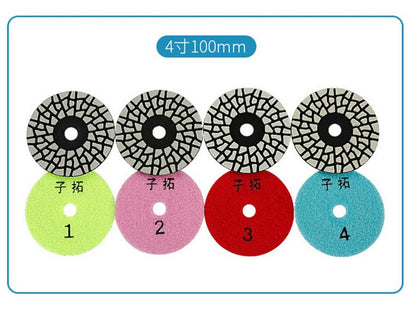 4 Steps Dry Polishing Pads 4inch 100mm