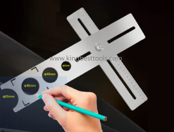 Locating Ruler Locating Ruler Adjustable Tile Locator – Kingbest Tools Selection Shop