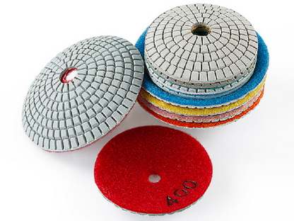 7 step Curved  Wet Polishing Pad 100mm