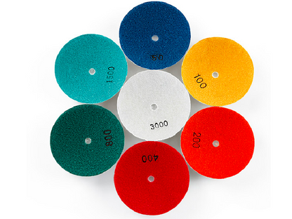 7 step Curved  Wet Polishing Pad 100mm