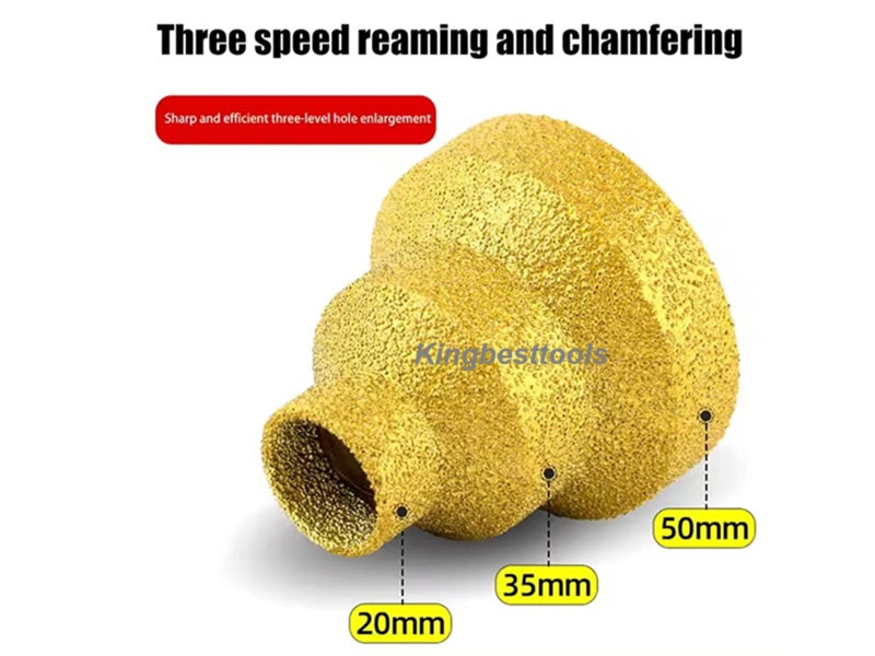 Diamond Chamfer 20-35-50mm Step Drill Bits Holes Saw Milling Tiles Cutting Machine Marble Concrete Reamer Masonry Drill