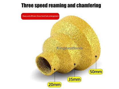 Diamond Chamfer 20-35-50mm Step Drill Bits Holes Saw Milling Tiles Cutting Machine Marble Concrete Reamer Masonry Drill