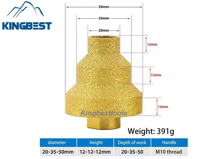 Diamond Chamfer 20-35-50mm Step Drill Bits Holes Saw Milling Tiles Cutting Machine Marble Concrete Reamer Masonry Drill